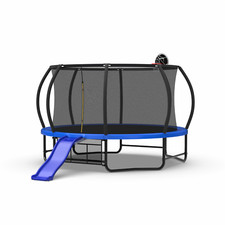 Outdoor trampoline slide ,blue