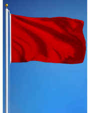 Red flag 5*3' 150*90cm Large Plain Banner Tapestry F1 Party