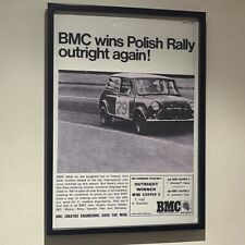 BMC Austin Morris Mini Cooper S Wins Moldau Rally 1966 Garage Wall Art Poster