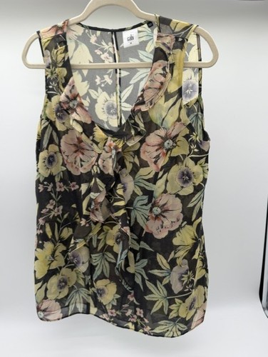 Cabi sheer floral ruffle - cabi,