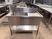 Commercial Stainless Steel Single Sink (120cm) Read Description Re: Deliv | V713