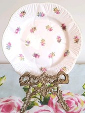 Shelley Dainty Shape Rosebud Bouquet Side Tea Plate Green Vintage Bone China