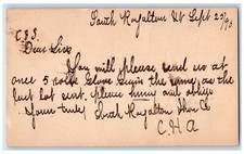 1890 South Royalton Shoe Co. South Royalton Vermont VT Boston MA Postal Card