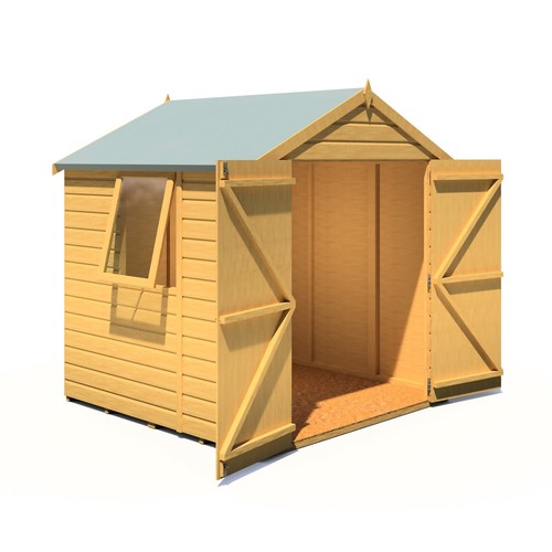 6x6 garden apex shed - tongue, &