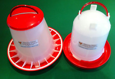 1.5/3/6kg Chicken Feeder 1.5/3/6/11L Drinker Poultry Bird Hen Water Red