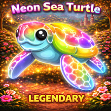 Neon sea turtle - sea, cheap)