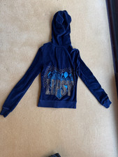 Lipsy Blue Diamante Velour