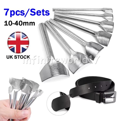 7pcs half round leather - half-round, cutter
