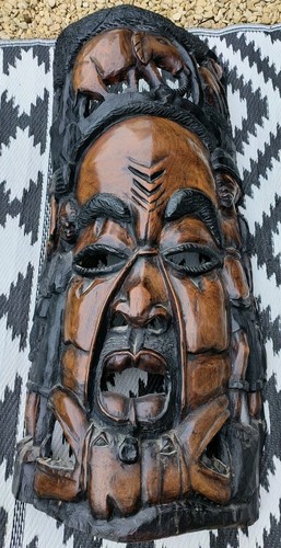 Vintage african mask face - african,