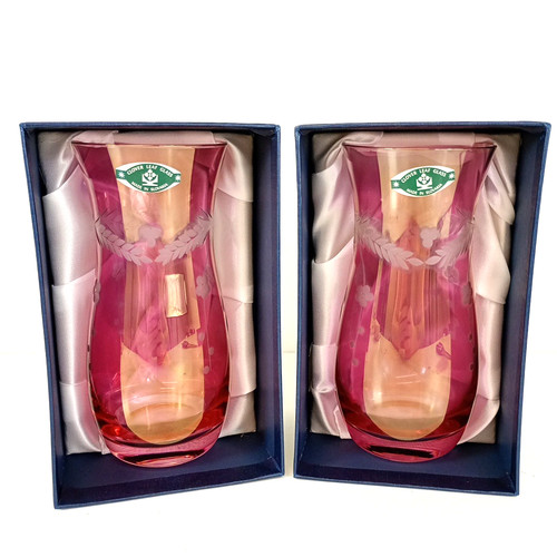 Pair bohemia crystal clover - pair, of