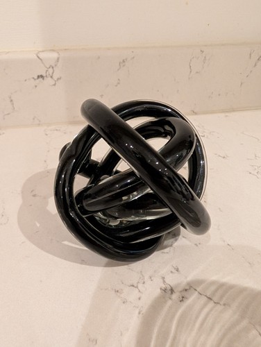Black hand blown glass - glass,