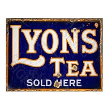 Metal Tin Sign Plaque Lyons