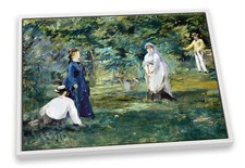 Edouard Manet A Game of Croquet CANVAS FLOATER FRAME Wall Art Print Picture