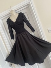 EXQUISITE BNWT NEW YORK DESIGNER ELIZA J SIZE 8/10 US 6 SEQUIN BLACK PARTY DRESS