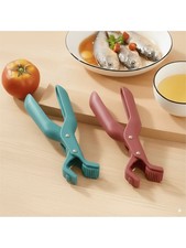 Stainless Steel Anti Scald Hot Bowl Plate Gripper Tong Clamp Holder Kitchen Tool