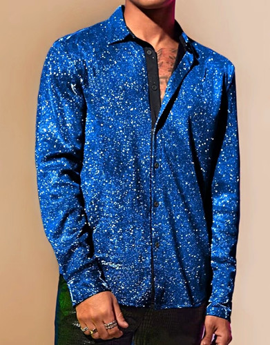 Blue glitter lightweight long - glitter,