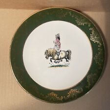 RARE Thelwell Pony Jockey Weatherby Hanley Royal Falcon Ware plate Gilded 2-76