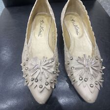 Rare Designer Vintage Gino Ventori Shoes Size 37 Uk 5  Diamonds Detail
