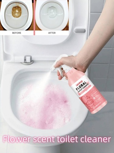 Floral toilet cleaner bathroom - toilet,