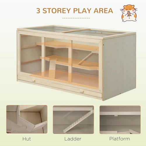 Pawhut wooden large hamster - wooden,