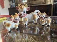 Ceramic Cow Creamer and Salt &