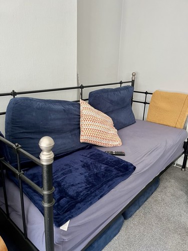 Ikea black metal daybed - ikea,