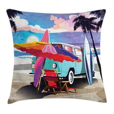 Vintage Camper Throw Pillow