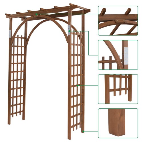 Wooden garden arch - arch, trellis