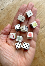 Antique vintage poker dice - poker, dice/