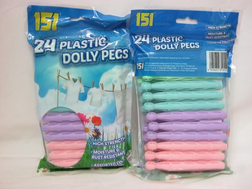 Plastic dolly clothes pegs - 2,