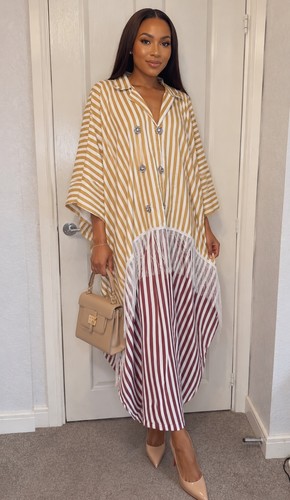 Stripes neck colour cotton - stripes, v-neck