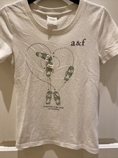 Abercrombie Kids White FlipFlop Tshirt Size Small Age 7-10
