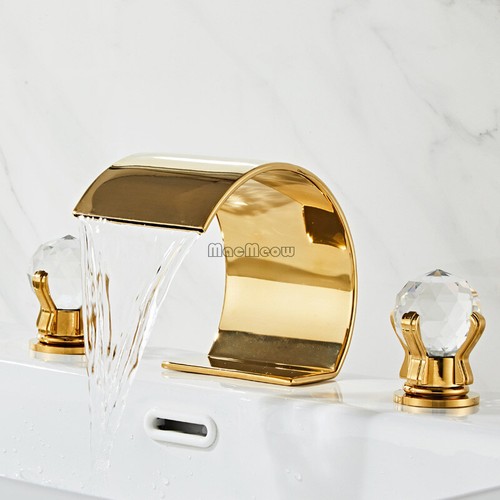 Bathroom double crystal handle - crystal,