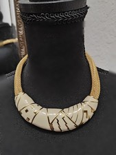 Bold 80s MONET Cream Enameled