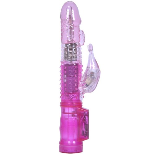 Pink battery rabbit vibrator - pink,