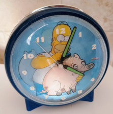 The Simpsons Holographic Alarm Clock 5" Homer Pig Battery Untested Westco 2007 