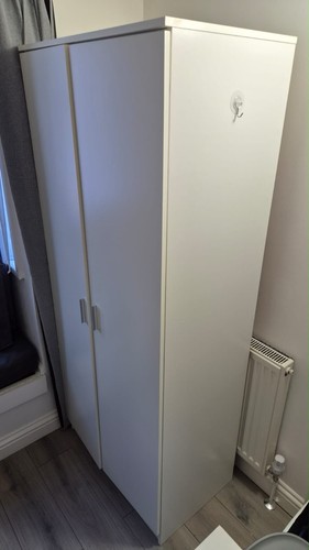 Single white wardrobe double - single,