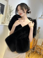 Women Faux Fur Wedding Shawl