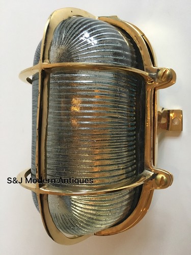Gold brass industrial bulkhead - brass,