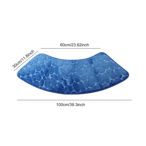 Curved non slip bathroom mat - non,