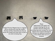 Triang Hornby S5447 Plastic Traction Magnet x2 for R357 R751 (Bogie X337) Short