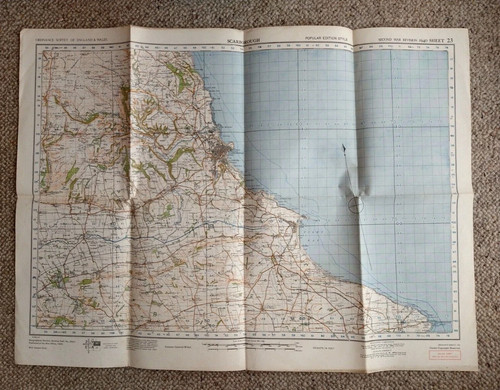 Vintage ordnance survey map - ordnance,