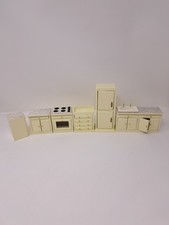 Doll House Furniture Kitchen Set Measurements Included Wooden Painted Set