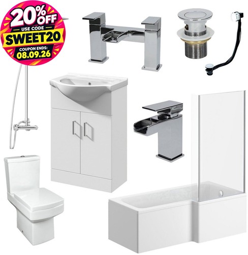 Complete bathroom suite - suite, l