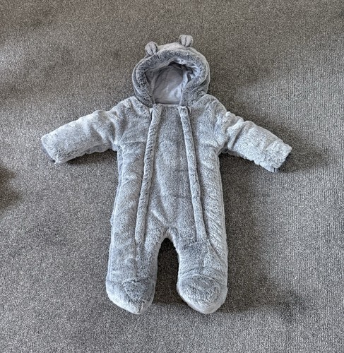 Light grey faux fur hooded - faux,