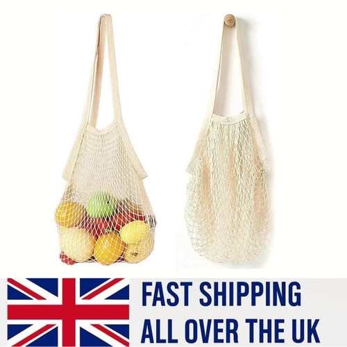 Mesh net bag reusable - mesh, string