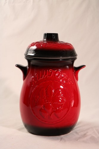 Vintage rumtopf jar lid warm - lid,