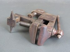 Vintage small bench or table vice & anvil silversmiths watch makers old tool