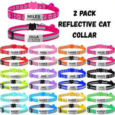 2 Personalised Reflective Cat