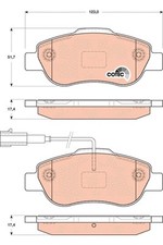 FRONT BRAKE PAD SET DISC BRAKE